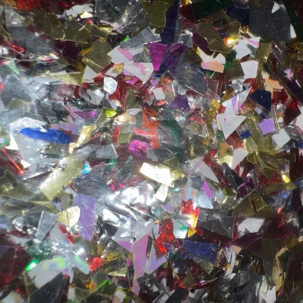 NWT Colorful Foil Confetti 3 Bags 2.5 oz Rainbow Metallic Table Party Decoration